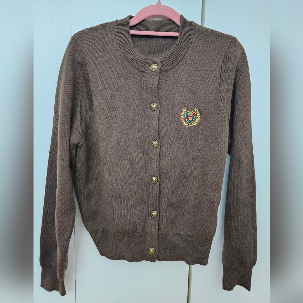 New Cardigan with Crest – Size M